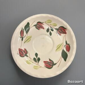 BLUE RIDGE SOUTHERN POTTERY Ring O Roses, Piecrust, Vintage 1940s Saucer